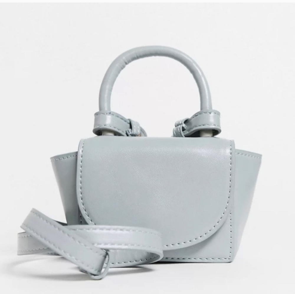 Baby Blue Mini Purse Micro Bag Pastel Blue Coquette Structured Girlhood Accesory